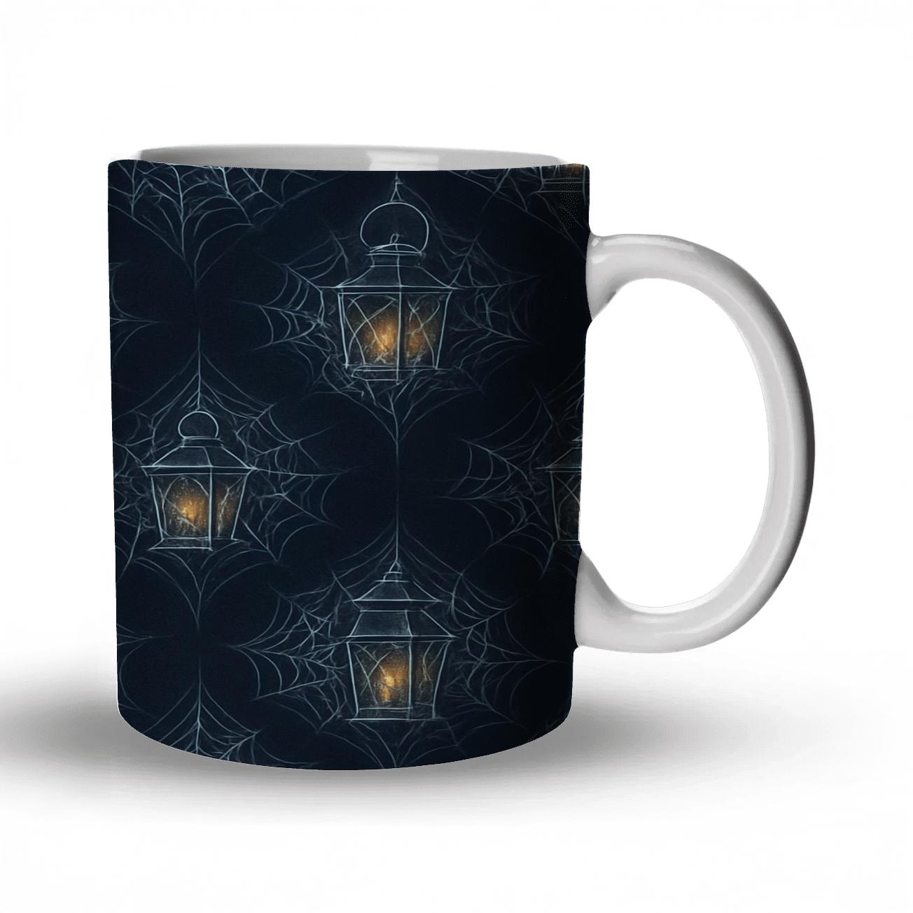 Glow Edge Lantern Cobweb Lattice ceramic coffee mugs