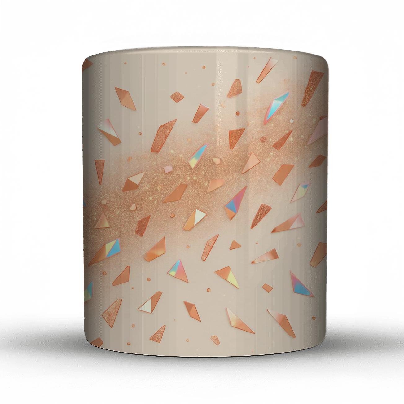 Rose Gold Prism Confetti Cascade novelty coffee mugs