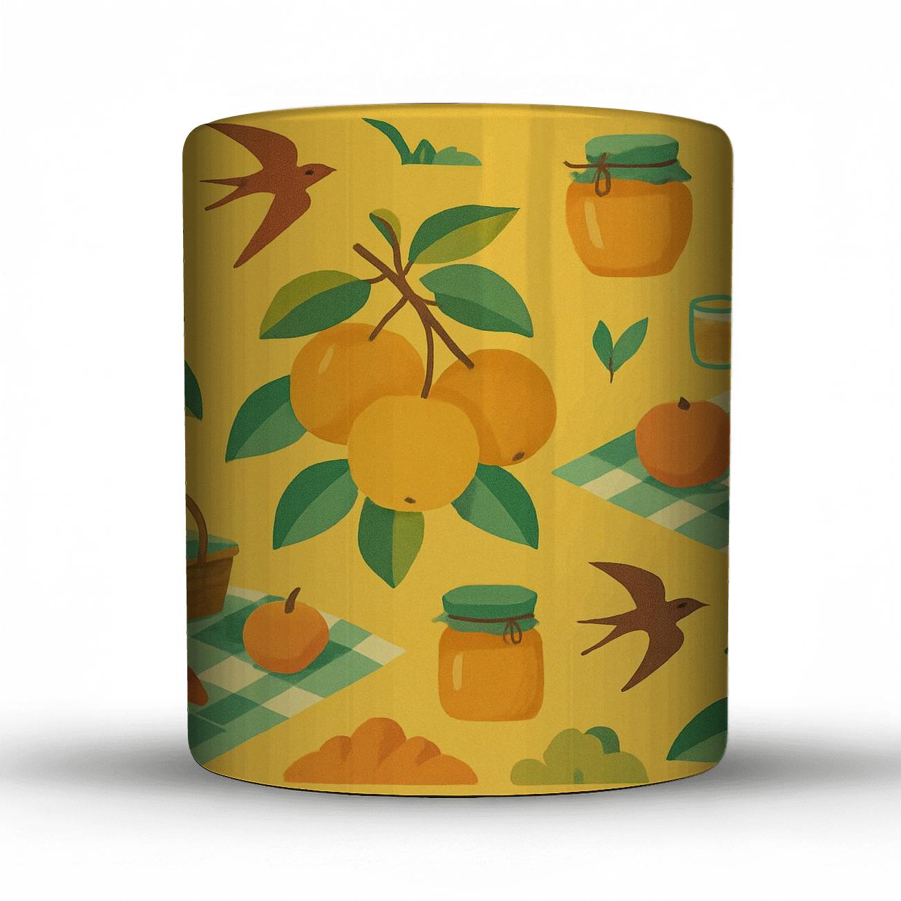Equinox Orchard Picnic ceramic coffee mugs