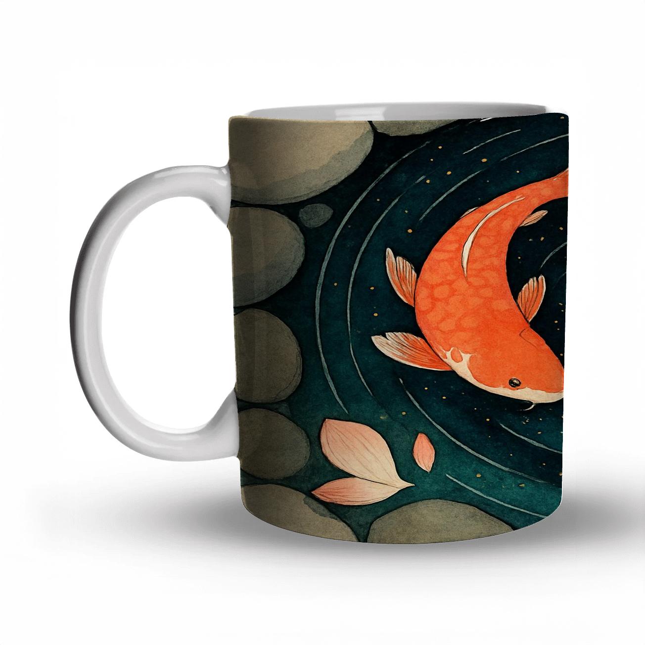 Koi Carp Orbit Garden decorative mug sets