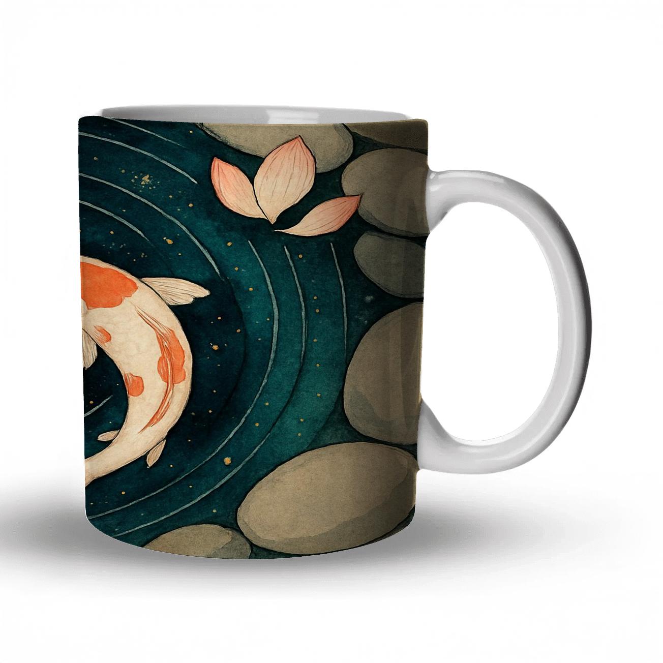 Koi Carp Orbit Garden decorative mug sets