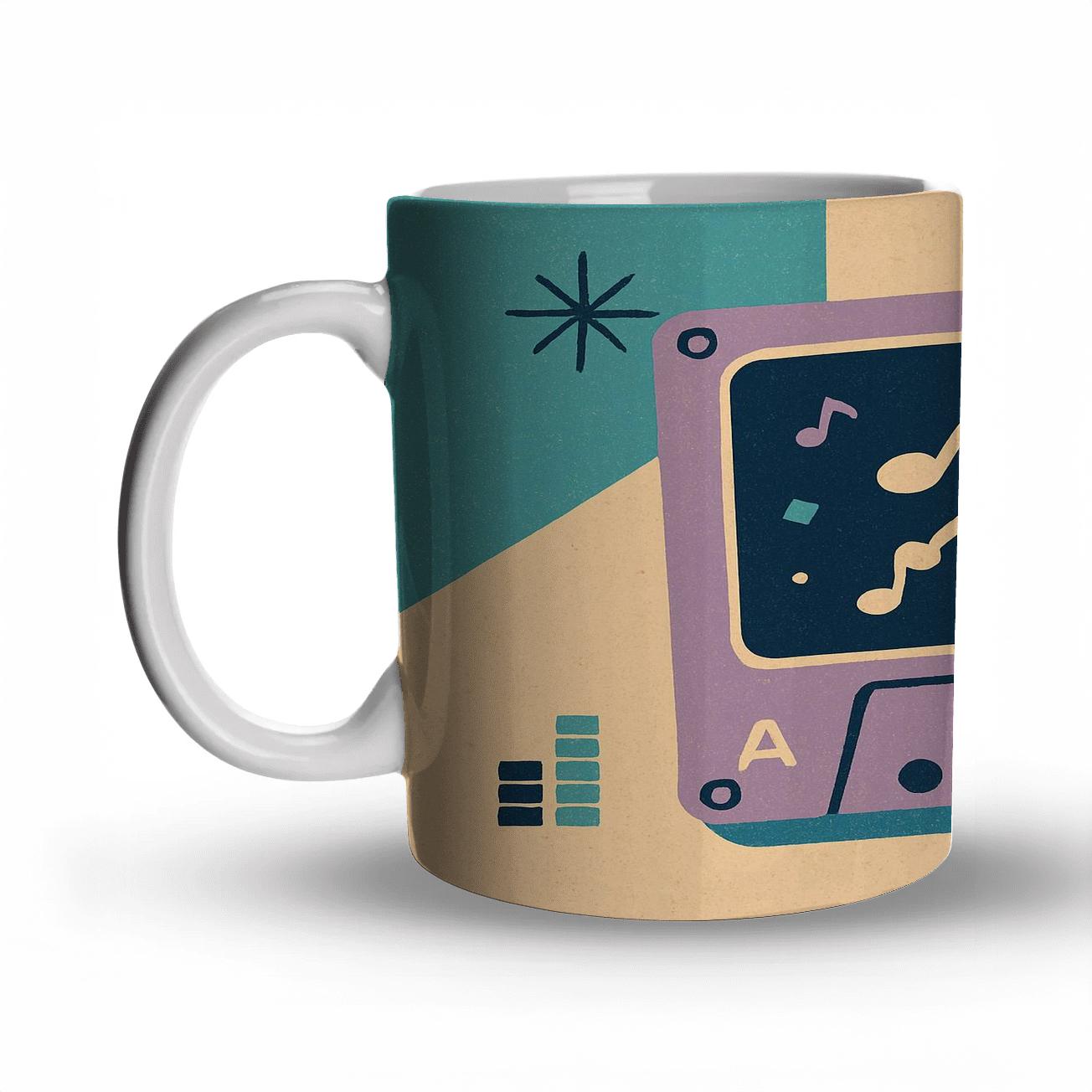 Meteor Shower Mixtape Collage decorative mug sets