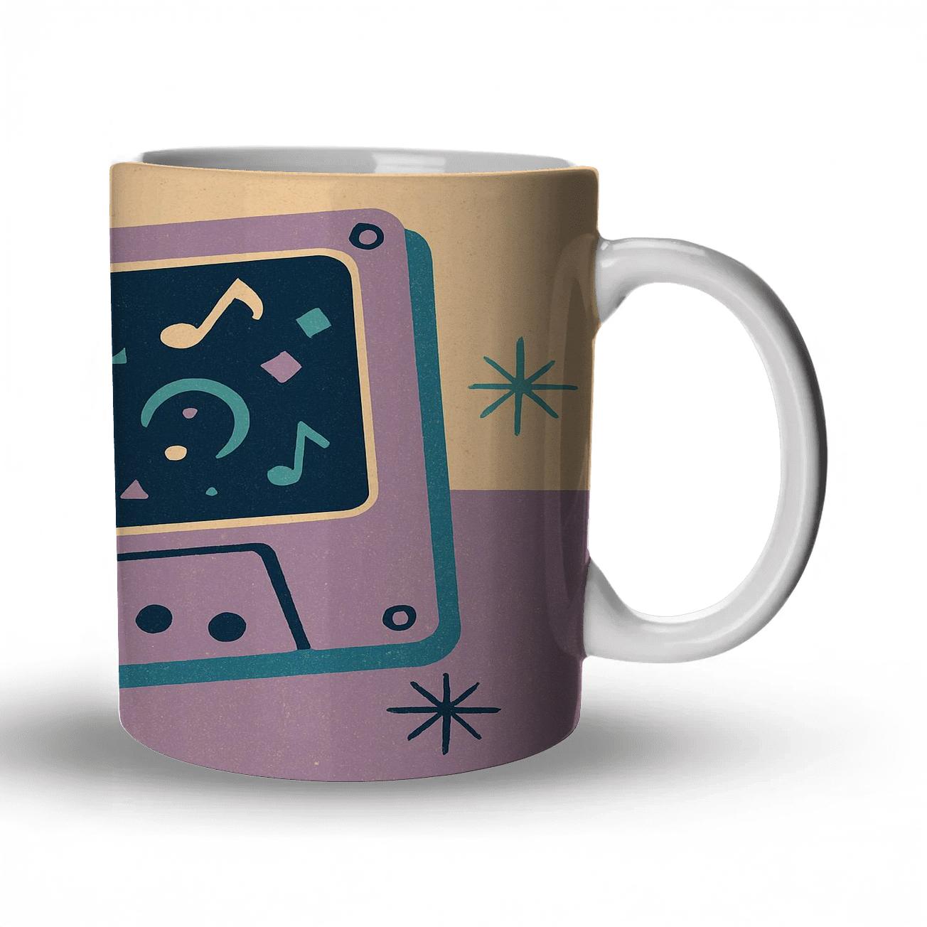 Meteor Shower Mixtape Collage decorative mug sets