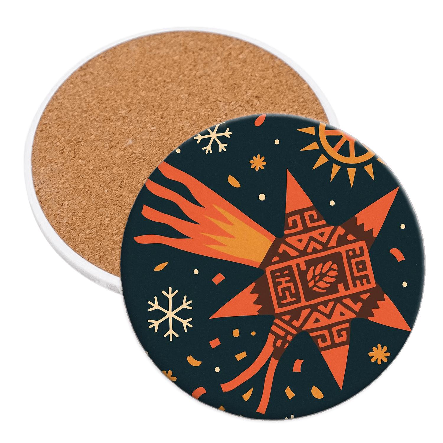 Cacao Comet Solstice Parade elegant tabletop coasters