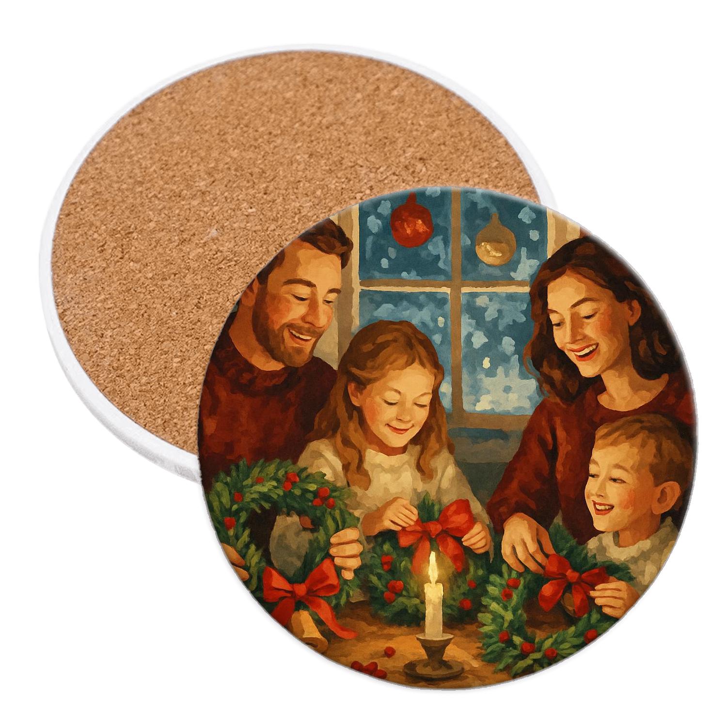 Wreath Workshop Warmth absorbent drink coasters