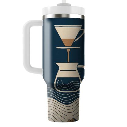 Pour Over Topographic Morning personalized tumblers