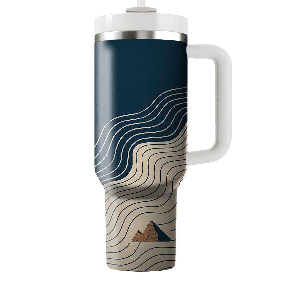 Pour Over Topographic Morning personalized tumblers
