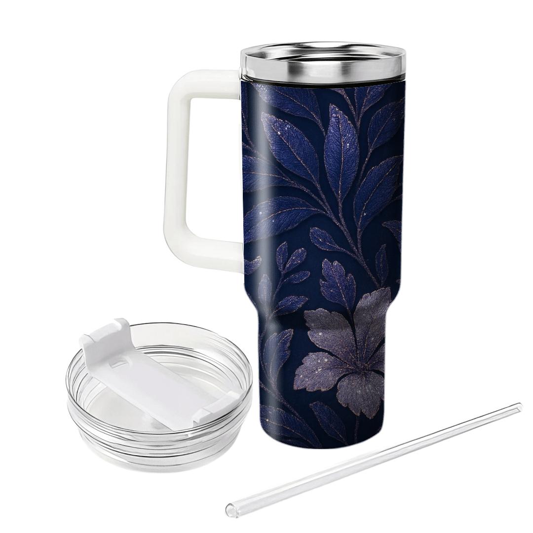 Moonlit Sequin Garden travel tumblers