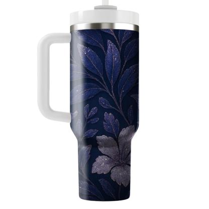 Moonlit Sequin Garden travel tumblers