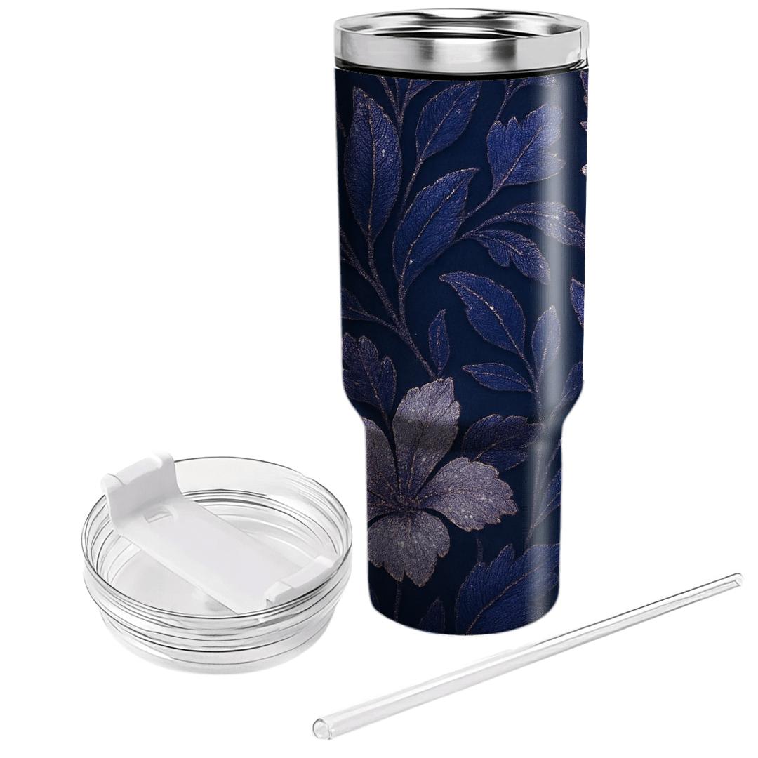 Moonlit Sequin Garden travel tumblers