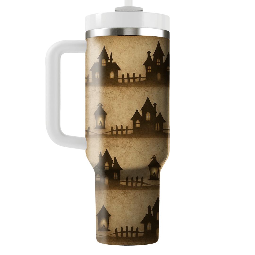 Sepia Haunted Horizon Bands With Lantern Clusters unique tumblers
