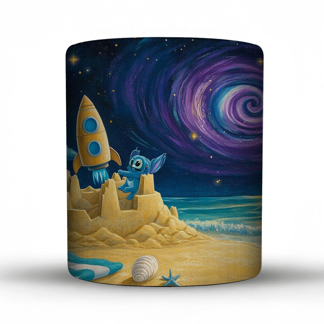 Stitch Galactic Beach Day decorative mug sets