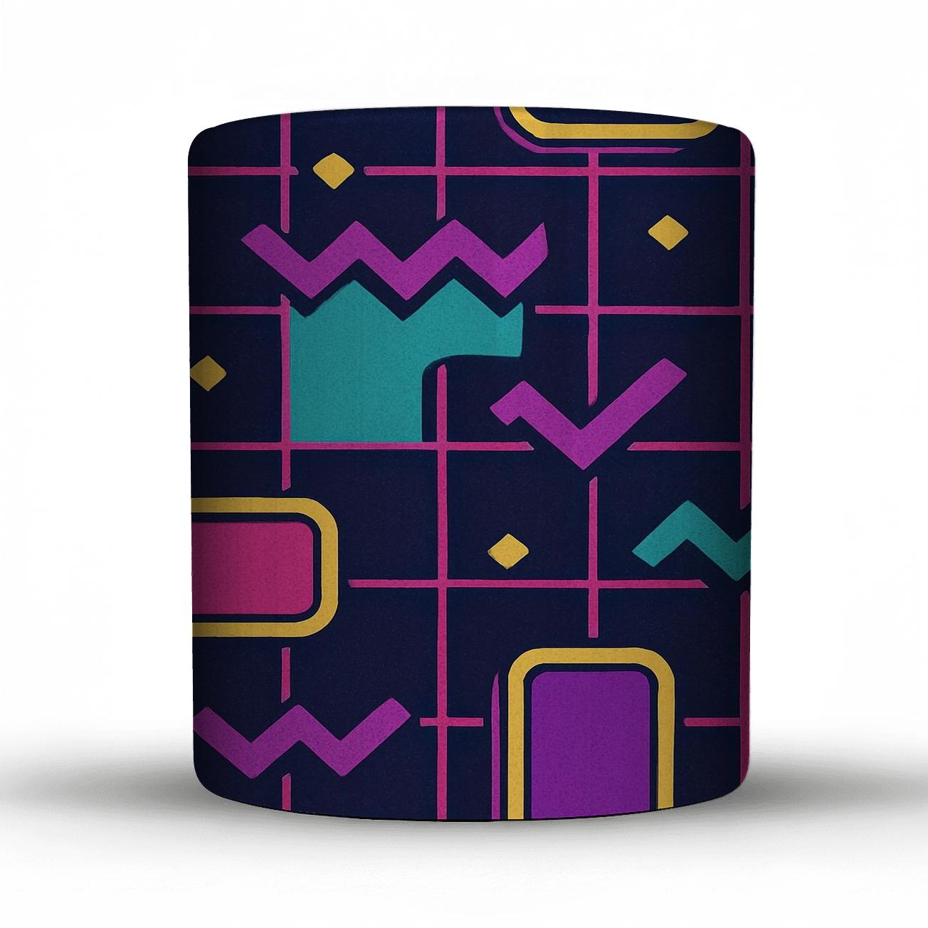 Arcade Carpet Grid travel mugs with handles