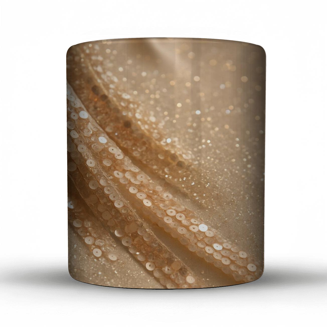 Champagne Prism Sequin Cascade insulated thermal mugs