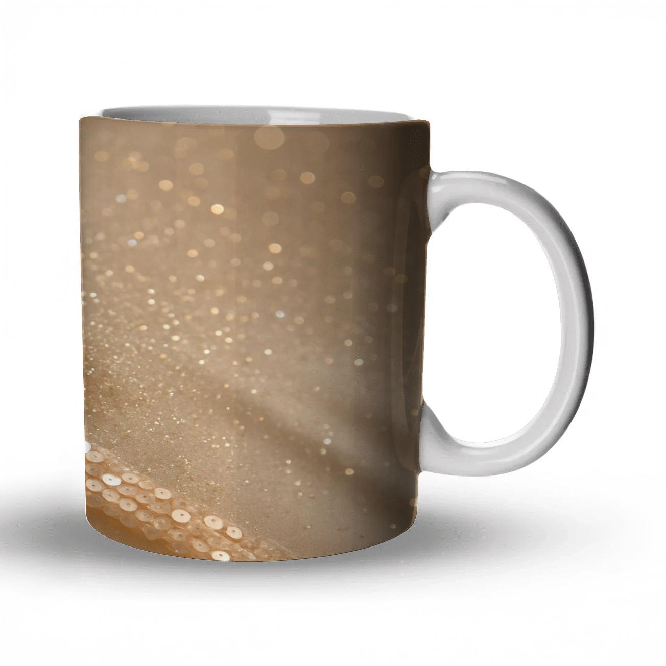 Champagne Prism Sequin Cascade insulated thermal mugs