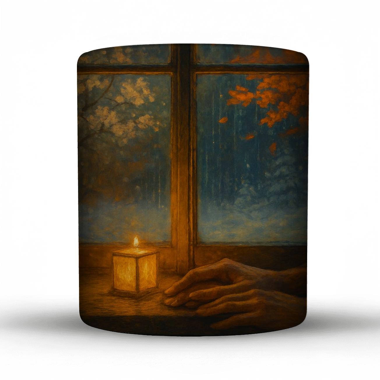 Lantern In The Window Of Every Year travel mugs with handles