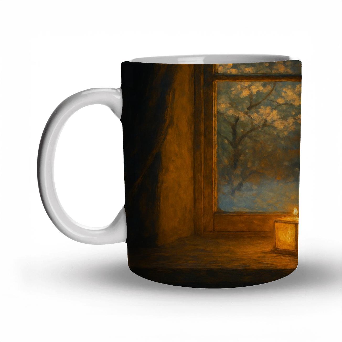 Lantern In The Window Of Every Year travel mugs with handles