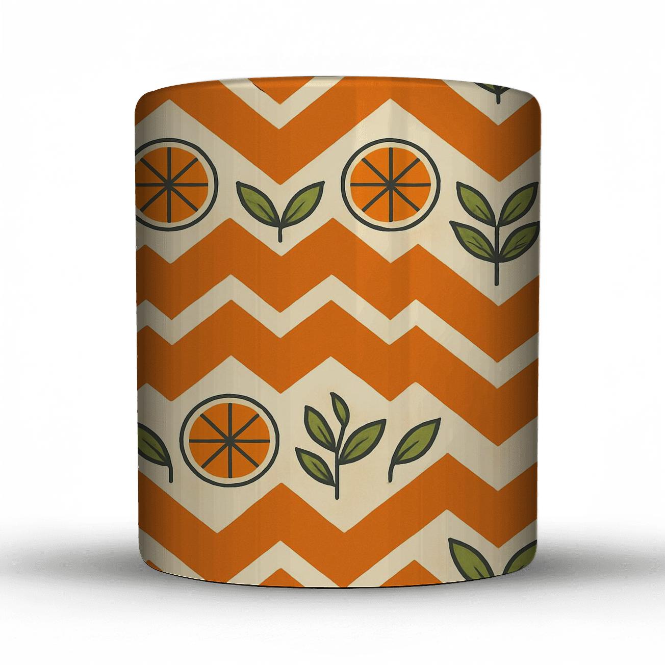 Papercut Citrus Chevron Grove novelty coffee mugs
