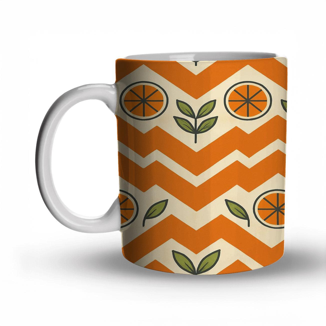 Papercut Citrus Chevron Grove novelty coffee mugs