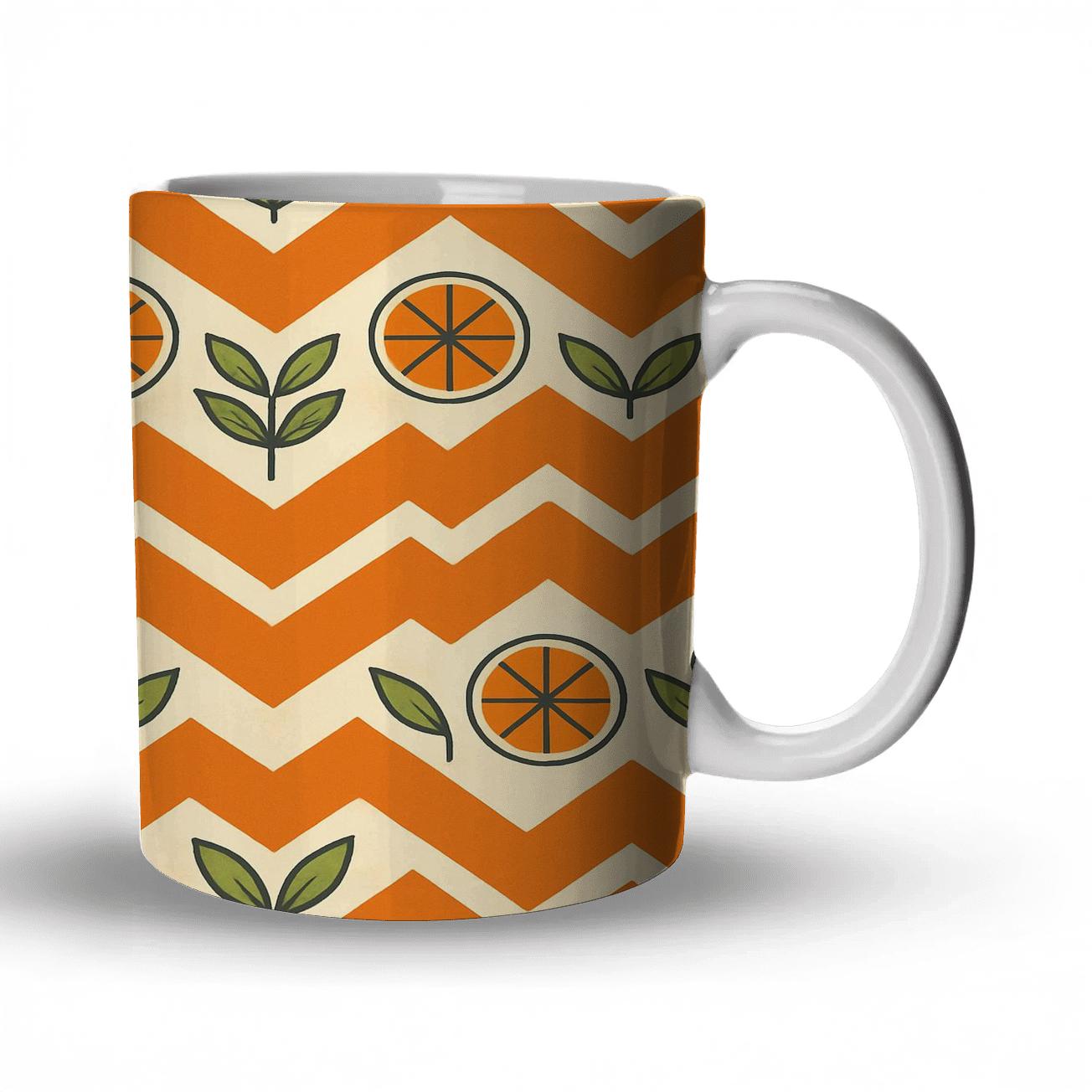 Papercut Citrus Chevron Grove novelty coffee mugs