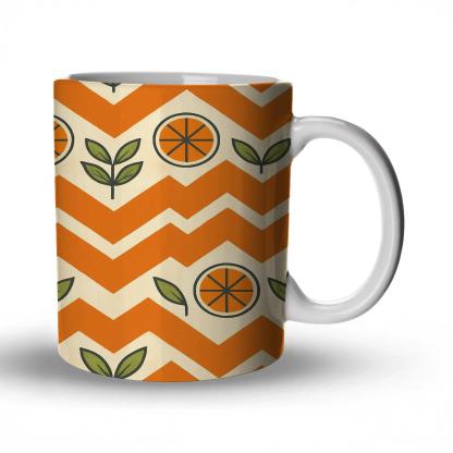 Papercut Citrus Chevron Grove novelty coffee mugs