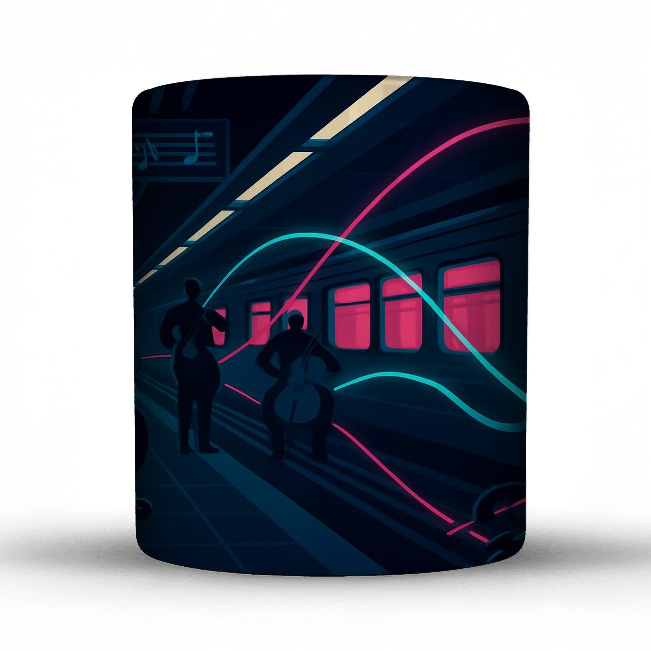 Orchestra In The Neon Subway personalized mugs