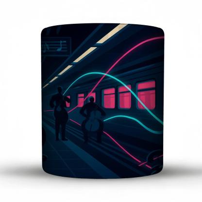 Orchestra In The Neon Subway personalized mugs