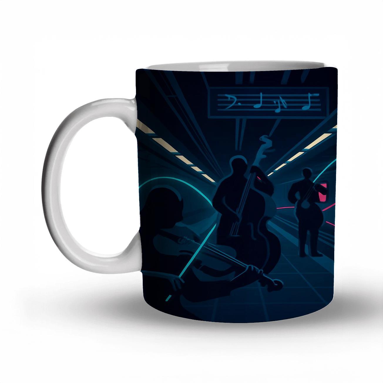 Orchestra In The Neon Subway personalized mugs