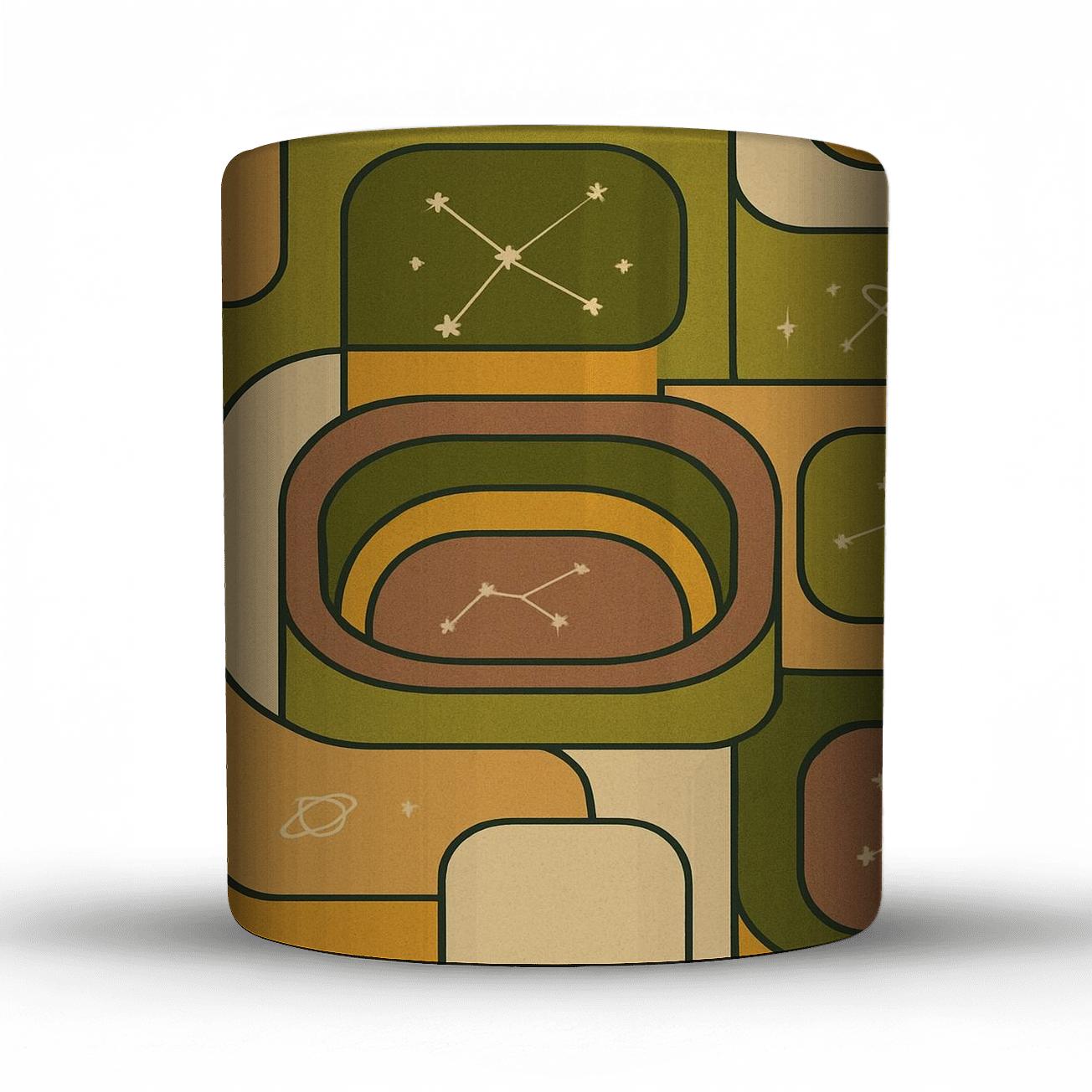Cosmic Conversation Pit Geometrics insulated thermal mugs