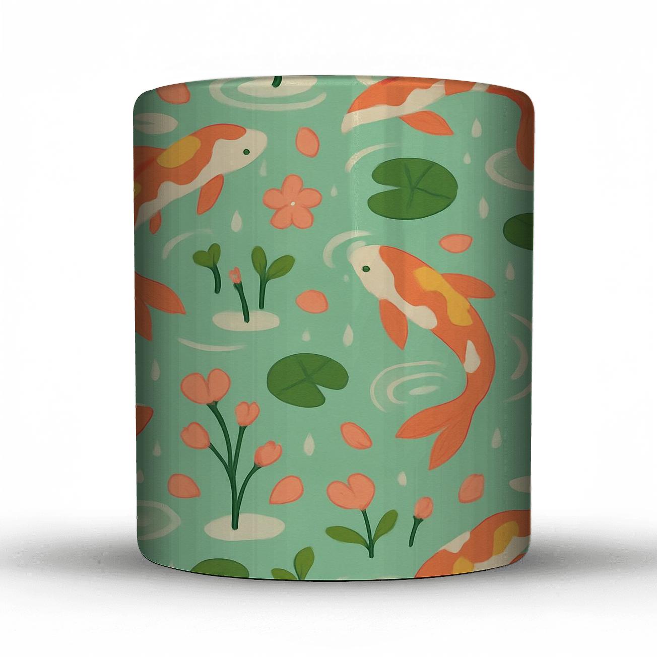 Spring Rain Koi Garden Parade premium drinkware mugs