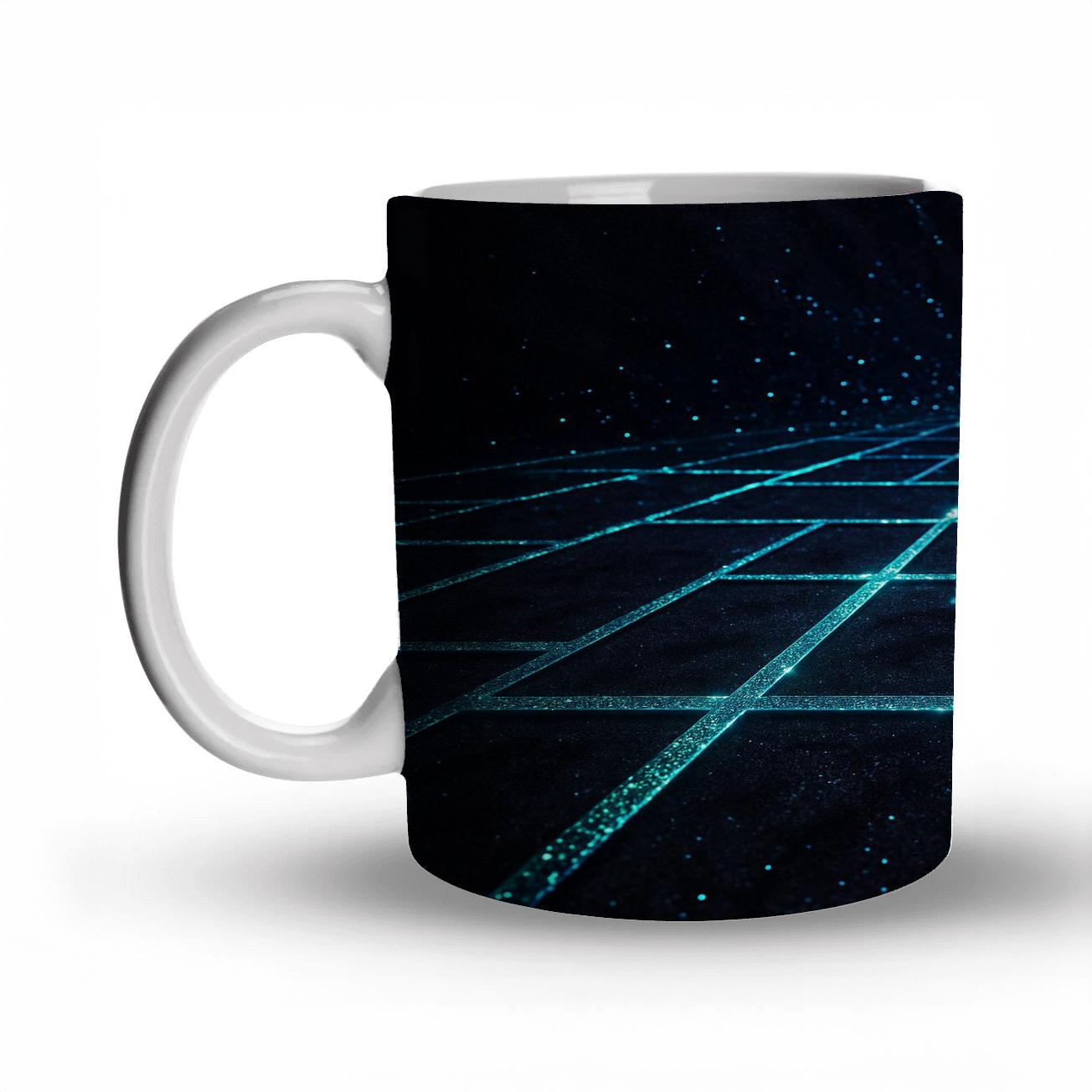 Electric Velvet Glitter Night Grid decorative mug sets