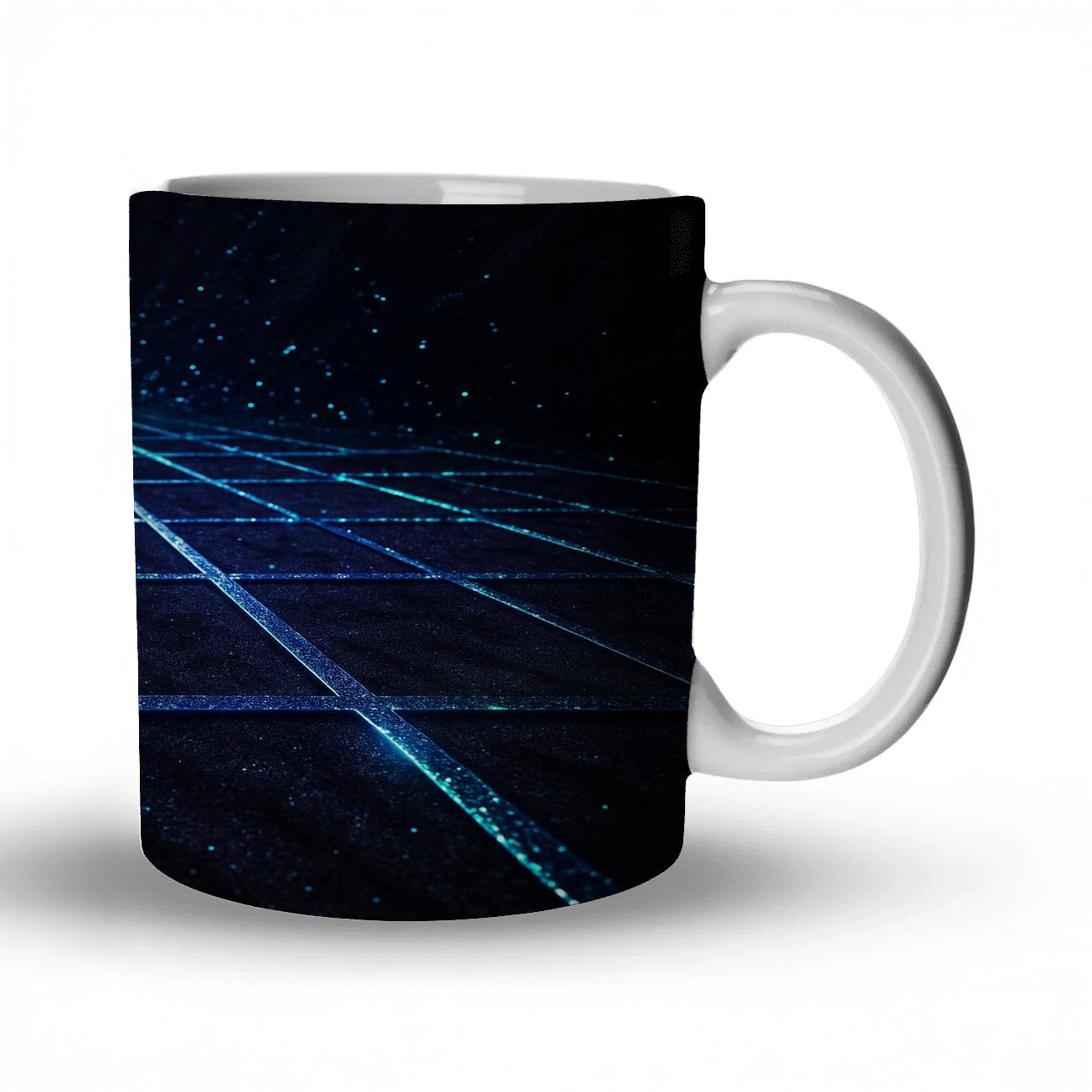 Electric Velvet Glitter Night Grid decorative mug sets