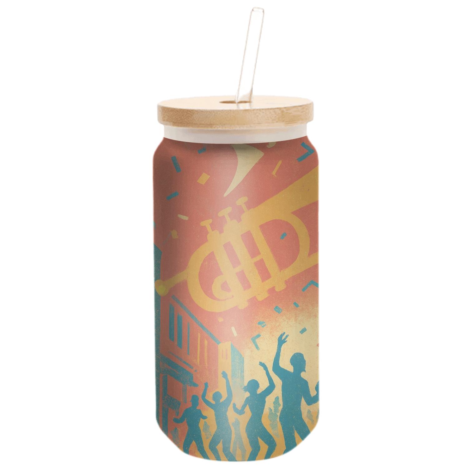 Carnival Brass Street Poster textured glass