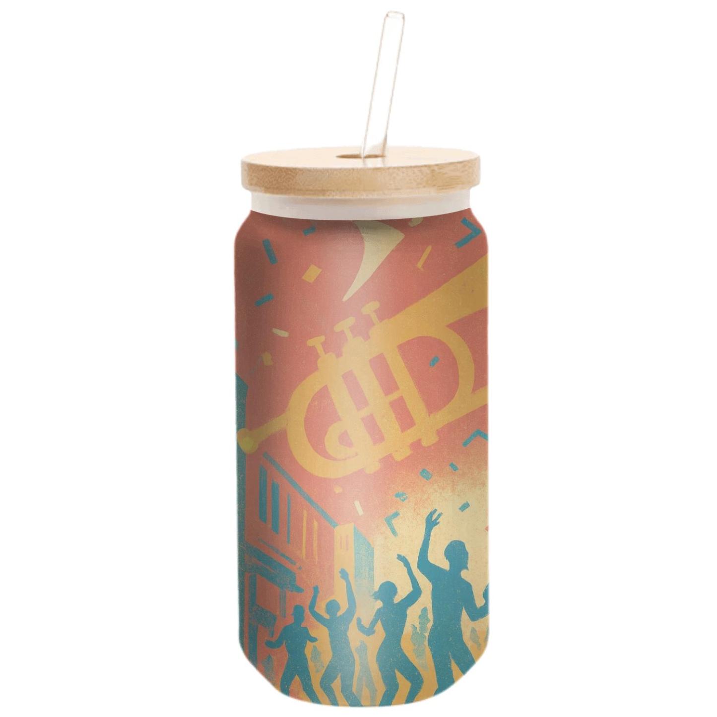 Carnival Brass Street Poster textured glass