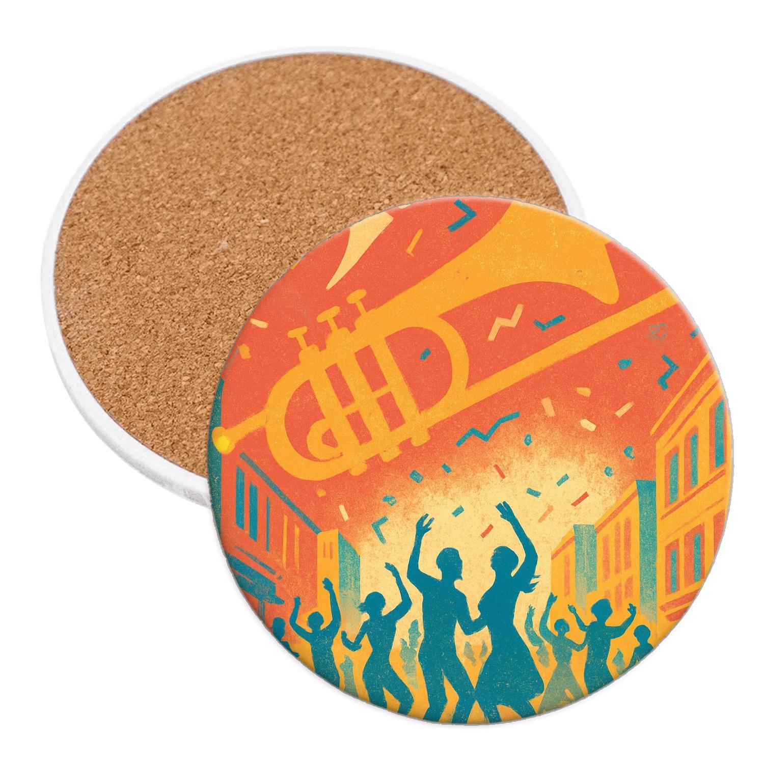 Carnival Brass Street Poster stone coaster collections