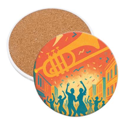 Carnival Brass Street Poster stone coaster collections