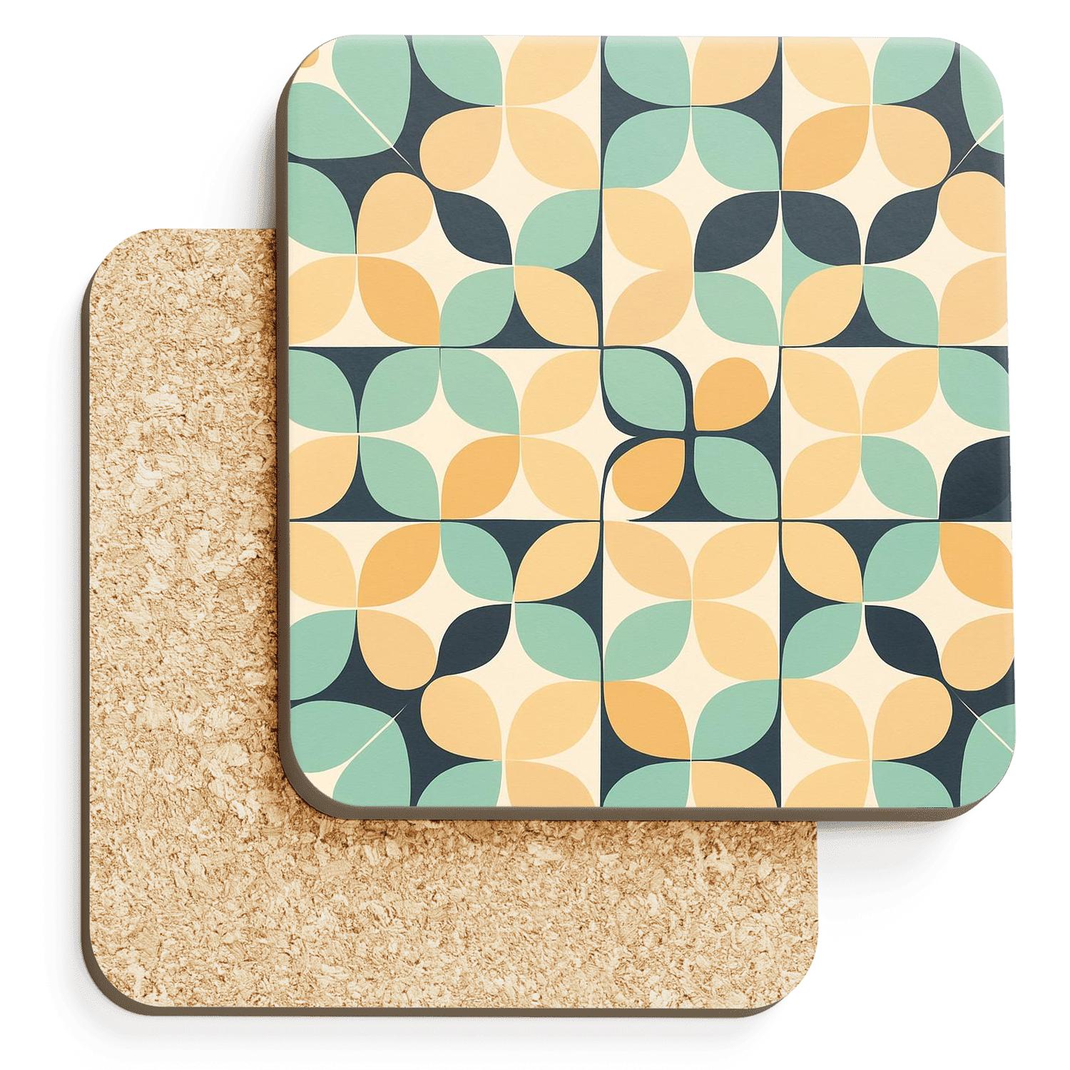Solar Wind Petal Grid personalized drink coasters