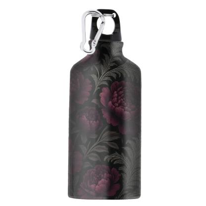 Midnight Peony And Silver Fern Filigree athletic sports bottles