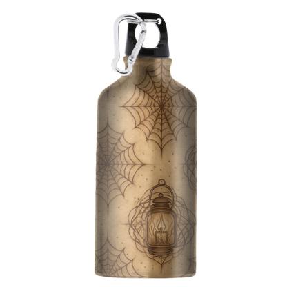 Sepia Parchment Lantern And Cobweb Lattice athletic sports bottles