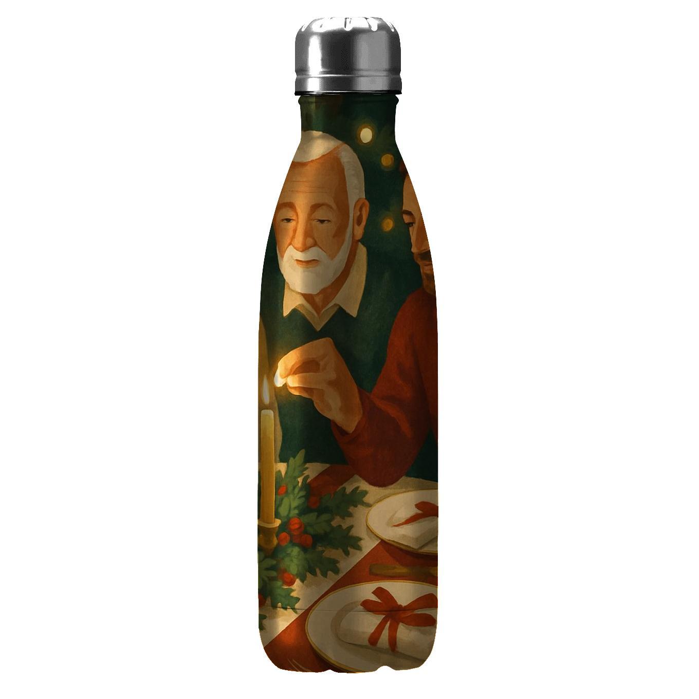 Candles On The Evergreen Table insulated water bottles