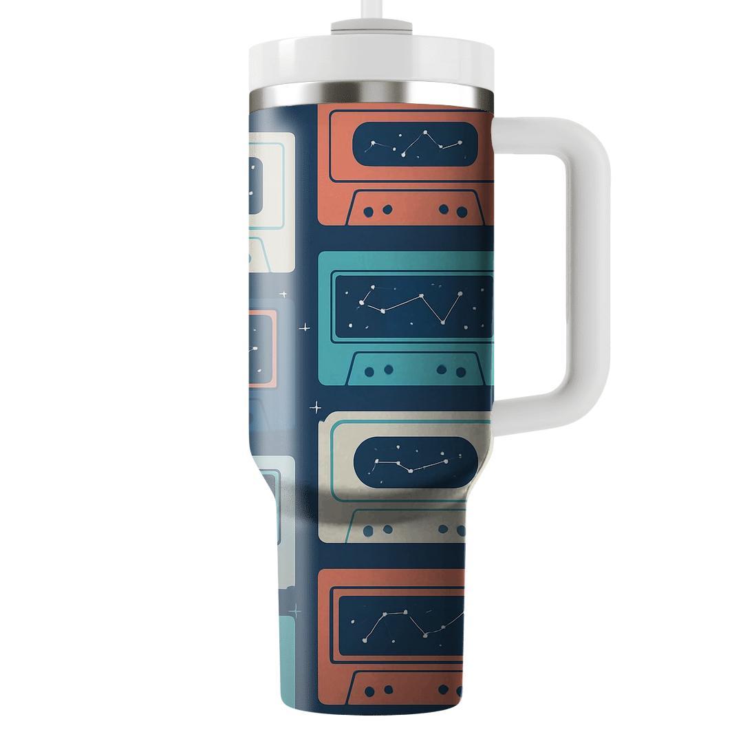 Cassette Constellation Grid tumblers with lids