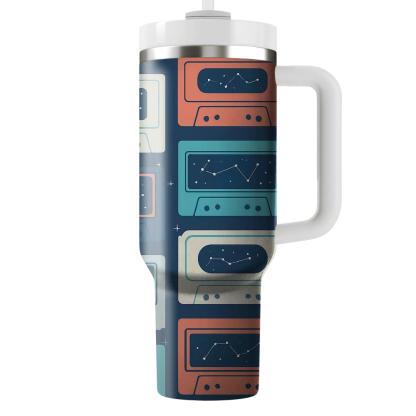Cassette Constellation Grid tumblers with lids