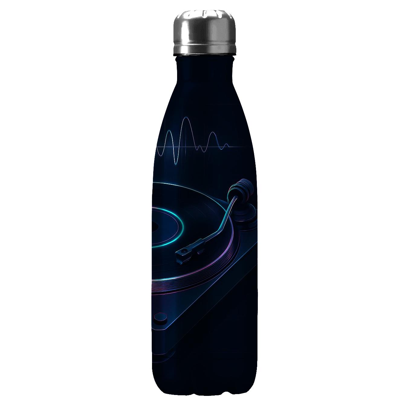Midnight Turntable Hologram personalized water bottles