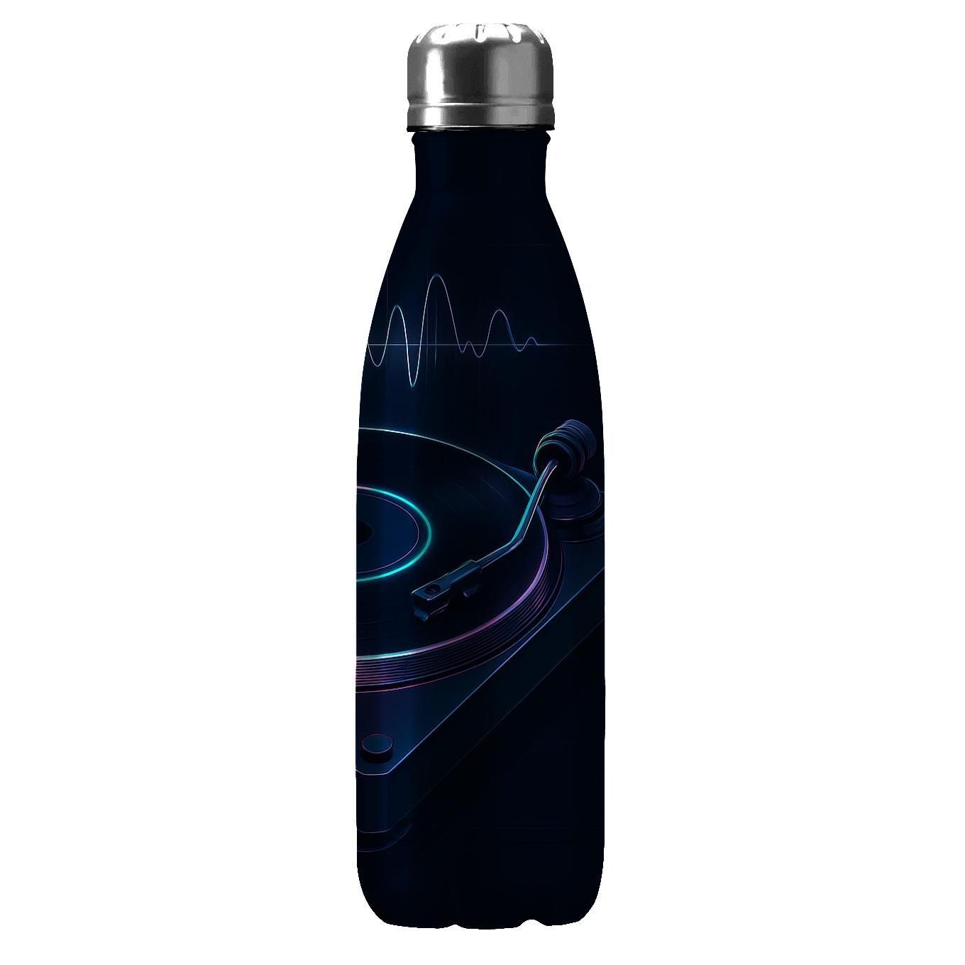 Midnight Turntable Hologram personalized water bottles