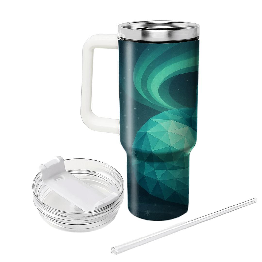 Aurora Arctic Fox Mosaic tumblers for gifts