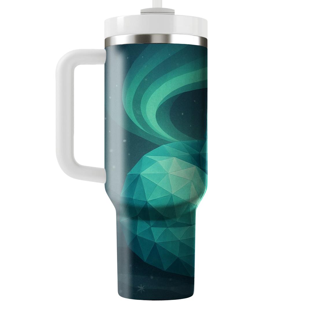 Aurora Arctic Fox Mosaic tumblers for gifts