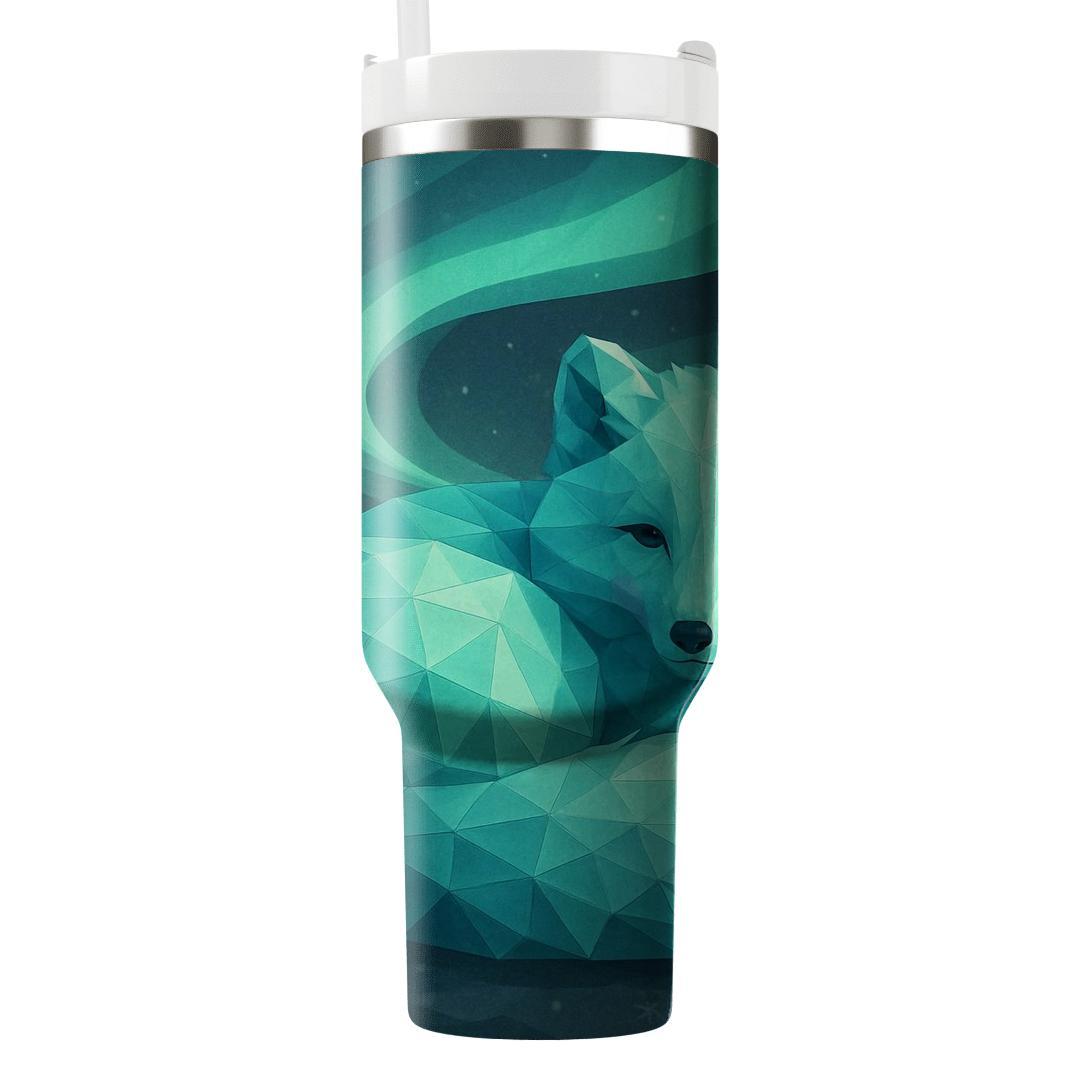 Aurora Arctic Fox Mosaic tumblers for gifts
