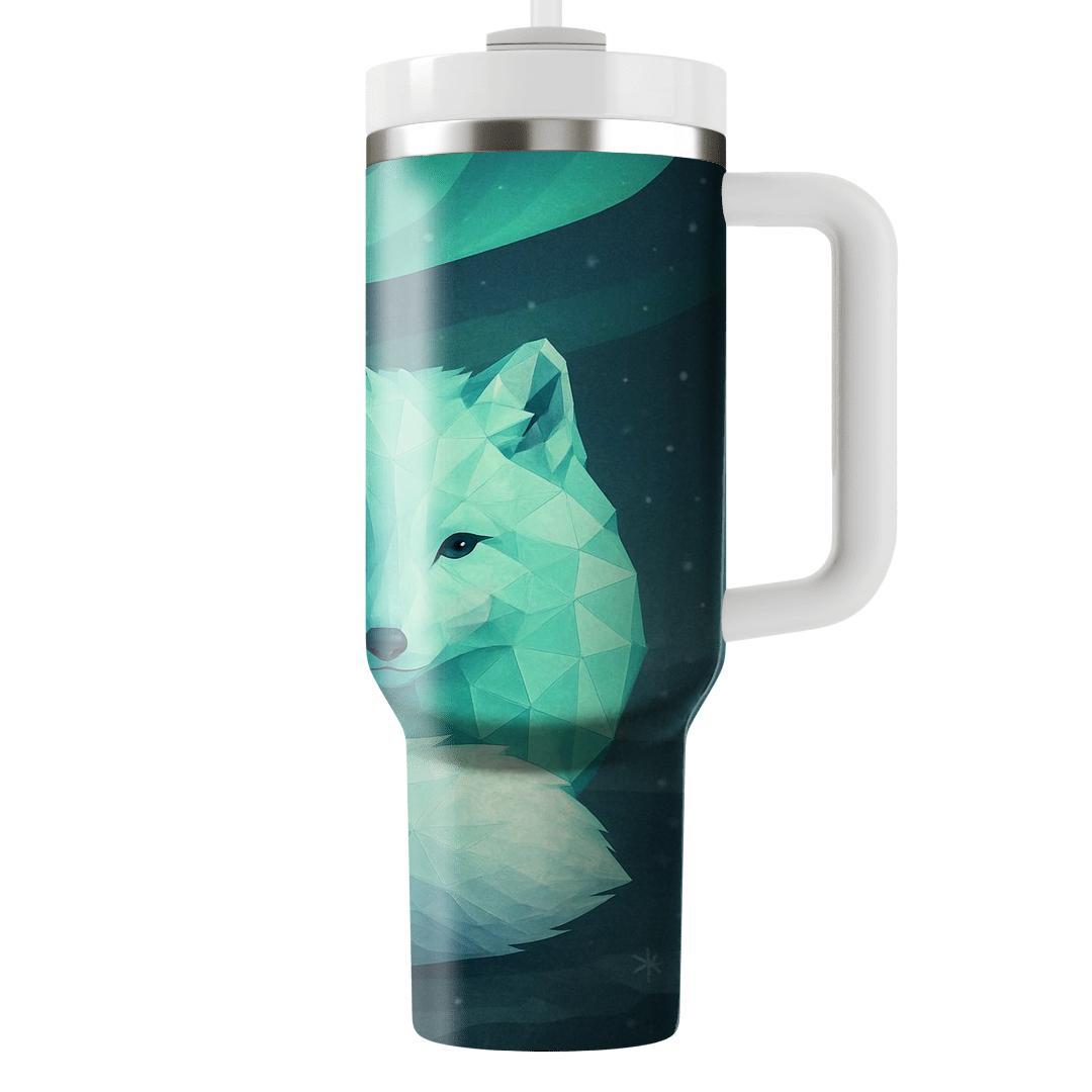 Aurora Arctic Fox Mosaic tumblers for gifts