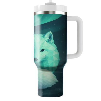 Aurora Arctic Fox Mosaic tumblers for gifts