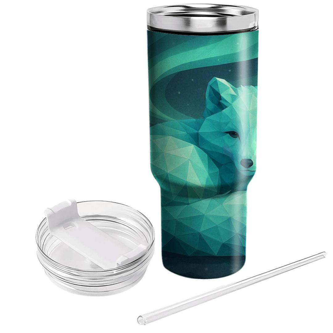 Aurora Arctic Fox Mosaic tumblers for gifts
